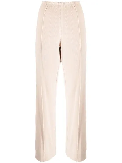 Palm Angels Corduroy Side-stripe Track Pants In Neutrals