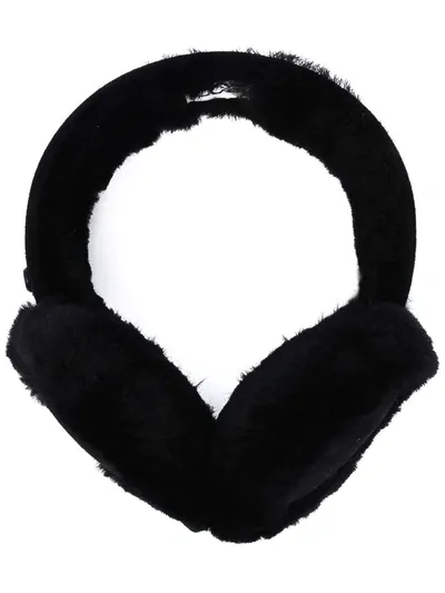 Ugg Tonal Shearling Earmuffs In Black