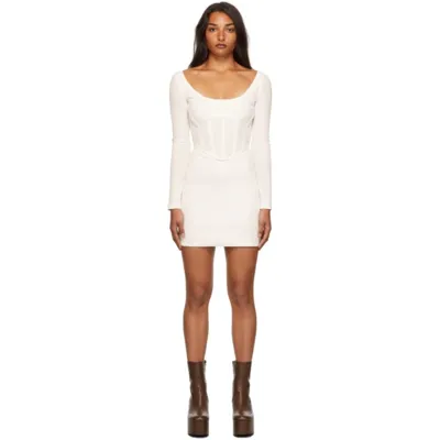 Dion Lee Ssense Exclusive Corset Mini Dress In Ivory