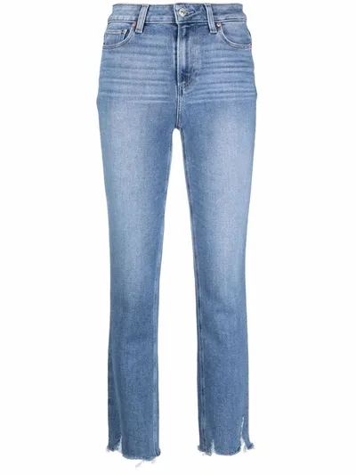 Paige Mid-rise Straight-leg Jeans In 蓝色