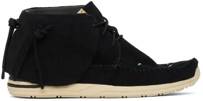 Visvim Suede Fbt Lhamo-folk Sneakers In Black