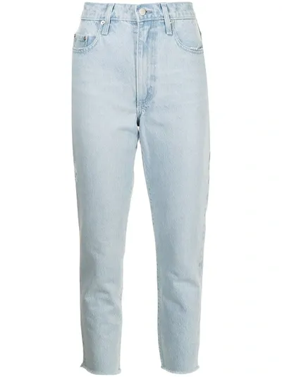 Nobody Denim Bessette High-waisted Straight Leg Jeans In Blau