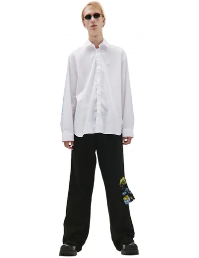 Raf Simons White Logo Shirt With Hood