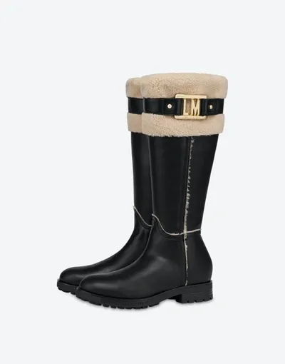 Love Moschino Lm Biker Boots In Black