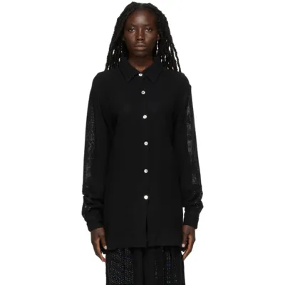 Luna Del Pinal Wool Mix Sleep Shirt In Pirate Blac