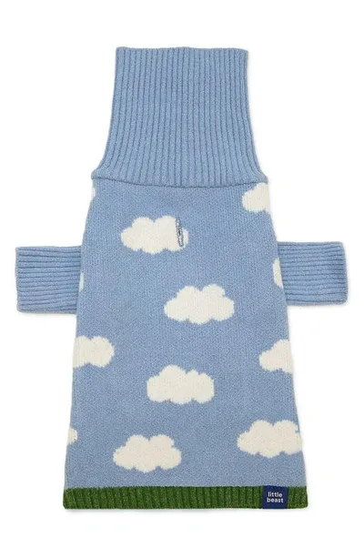 Little Beast Silver Linings Pet Sweater In Blue