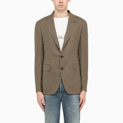 Tagliatore Clay Brown Single-breasted Blazer