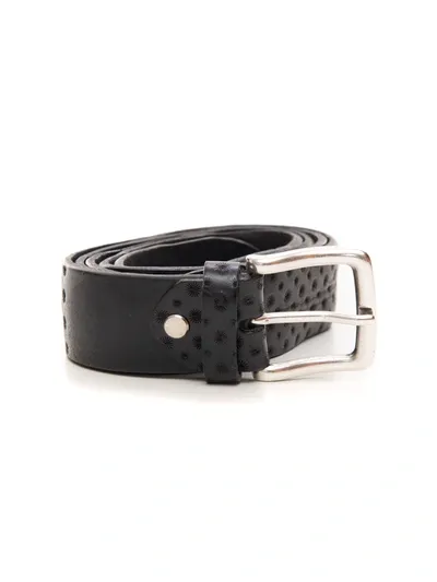 The Jack Leathers Leather Belt Black Leather Man