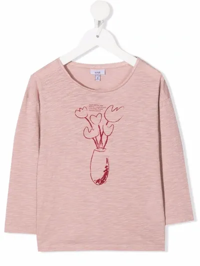 Knot Kids' Garden Shed Longsleeved T-shirt In Pink