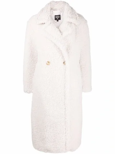 Ugg Gertrude Faux-shearling Coat In Winter White