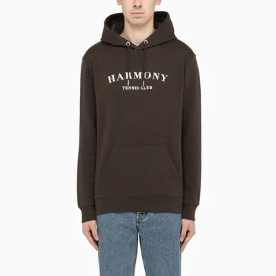 Harmony Paris Brown Logo-print Hoodie