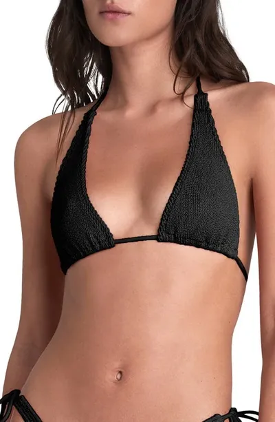 Bound By Bond-eye The Sofie Triangle Bikini Top In Black