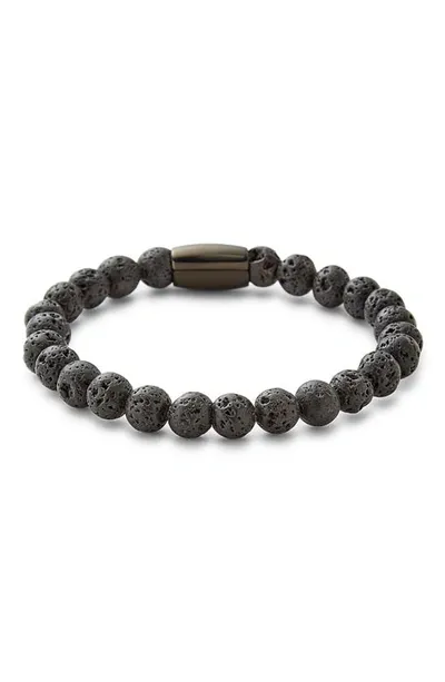 Brook & York Lava Rock Bead Bracelet In Black