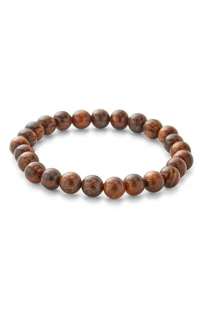 Brook & York Tigerwood Bead Bracelet In Brown