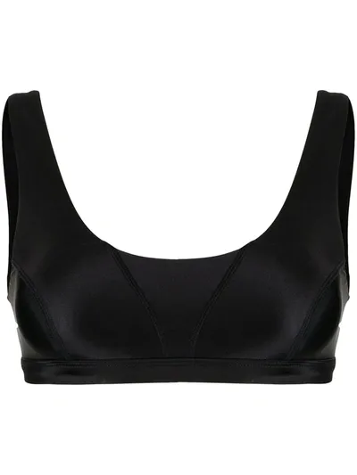 Duskii Kate Scoop-neck Bikini Top In Schwarz