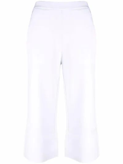 Stella Mccartney White Cropped Kick-flare Trousers