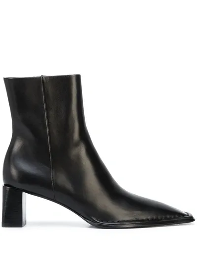 Alexander Wang Square-toe Ankle Boots In Black