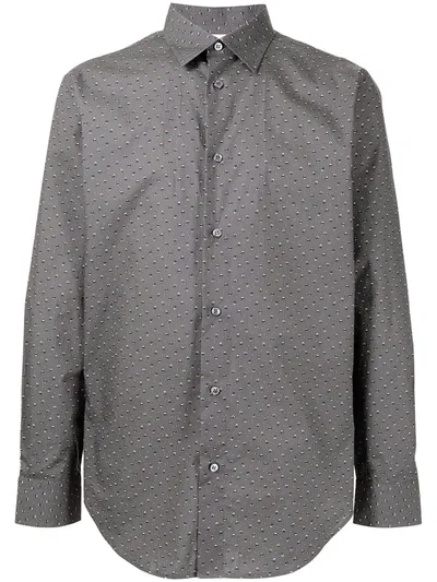 Brioni All-over Print Shirt In Grey