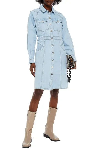 Gestuz Dacygz Denim Shirt Dress In Blue