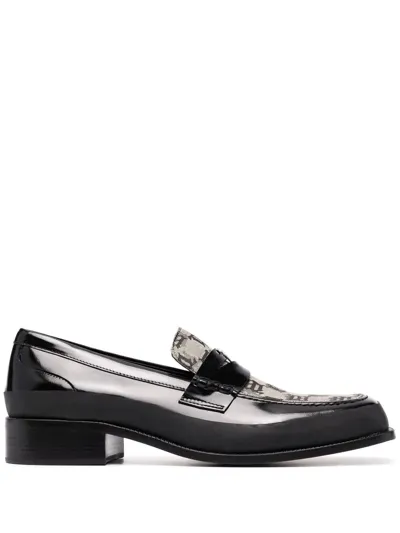 Misbhv The Brutalist Loafer Black Leather Squared Toe Loafer