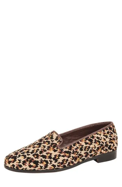 By Paige Needlepoint Mini Leopard Flat