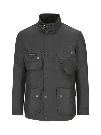 Barbour International Sl Waxed Jacket In Green