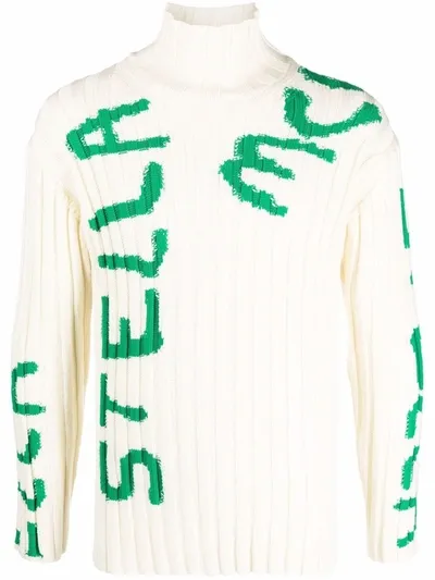 Stella Mccartney Logo-print Jumper In Green