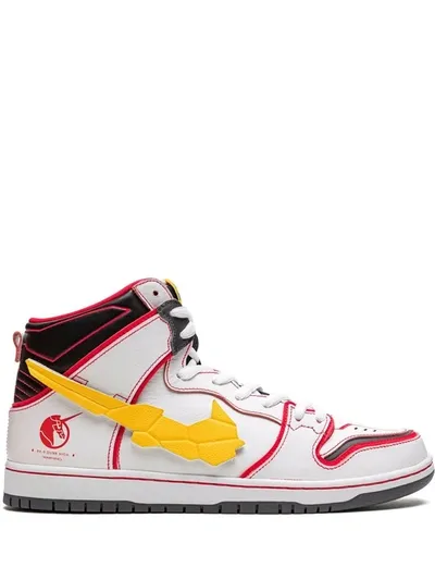 Nike X Gundam Dunk High Pro Qs Sneakers In White