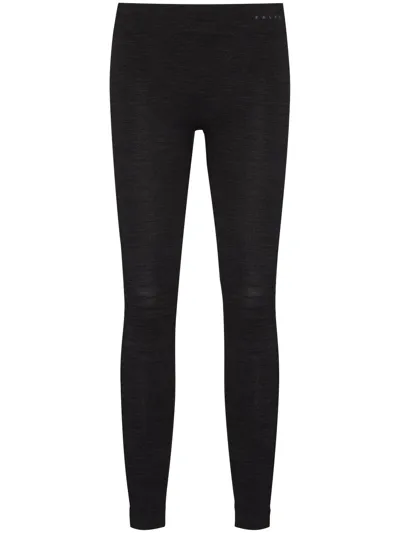 Falke Wool-tech Ski Leggings In Black