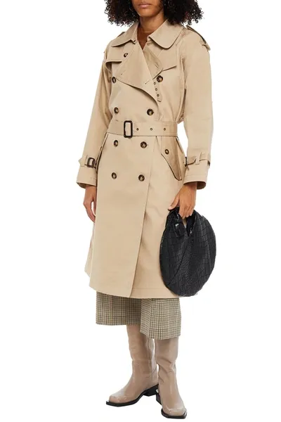 The Marc Jacobs X Maisie Cousins Cotton-gabardine Trench Coat In Brown