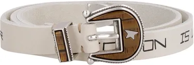 Golden Goose Deluxe Brand Star Buckle Belt In White