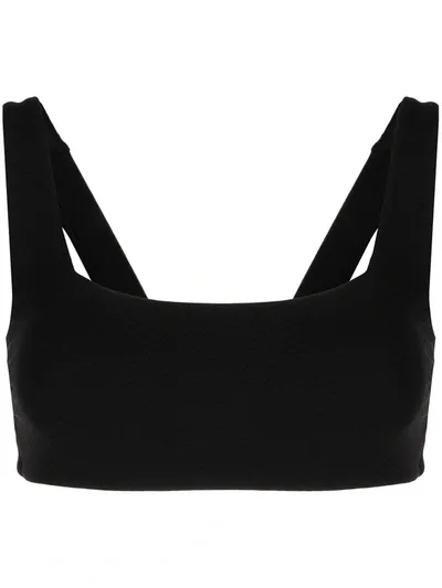 Duskii Jackie Square Neck Bikini Top In Black