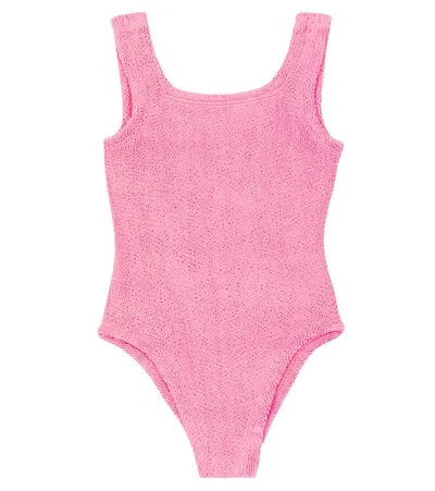 Hunza G Kids' Classic Swimsuit In Bubblegum