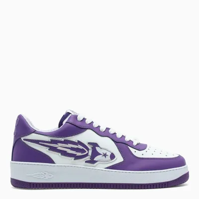 Enterprise Japan Purple/white Leather Low-top Sneakers