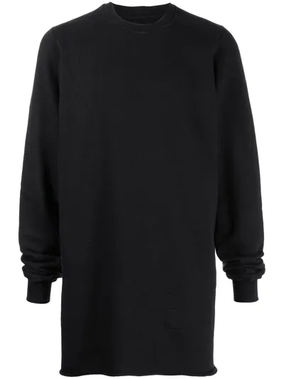 Rick Owens Drkshdw Cut-out Cotton Sweatshirt In Schwarz