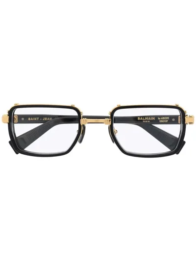 Balmain Eyewear Saint Jean Rectangular Glasses In Black