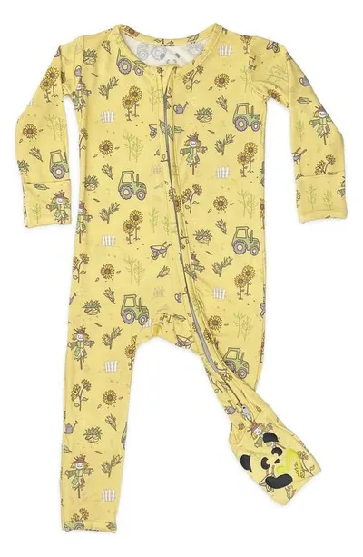 Bellabu Bear Unisex Autumn Harvest Print Convertible Footie - Baby In Neutral