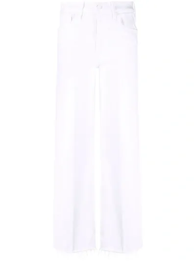 Mother High-rise Straight-leg Jeans In White