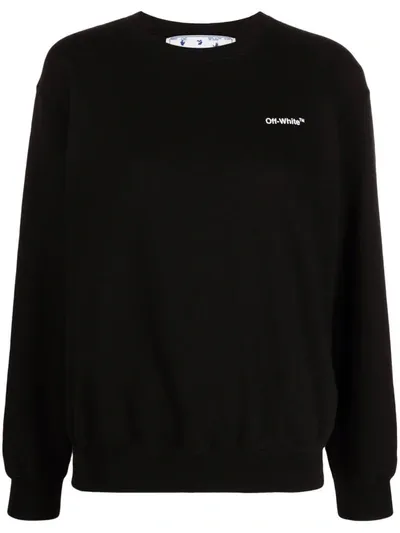 Off-white Diag-stripe Print Sweatshirt In Schwarz