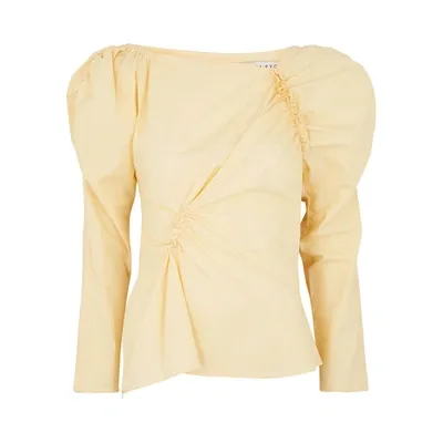 Rejina Pyo Cassie Yellow Asymmetric Cotton Blouse