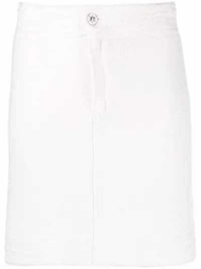 Barrie Cashmere-blend Mid-rise Skirt In White