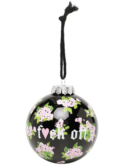 Natasha Zinko Slogan-print Bauble In Black