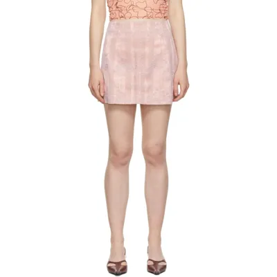 Ichiyo Ssense Exclusive Pink Silk Lace Miniskirt