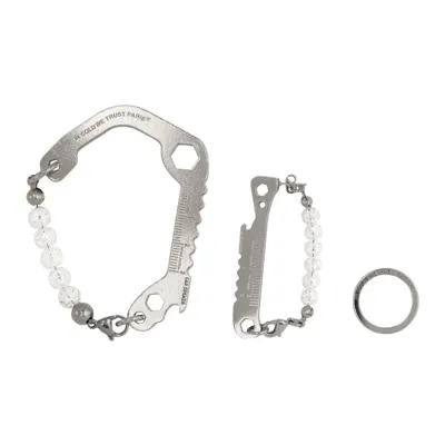 In Gold We Trust Paris Ssense Exclusive Carabiner Set In Palladium