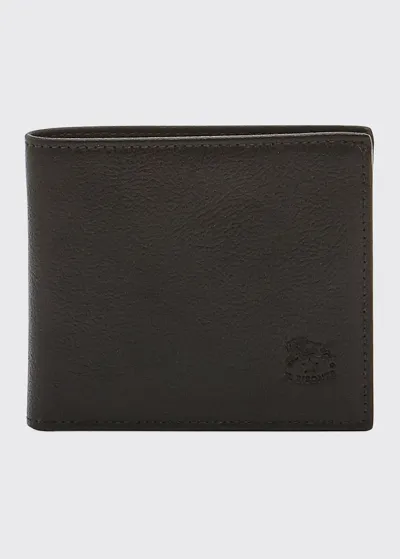 Il Bisonte Men's Vintage Leather Wallet In Vintage Black