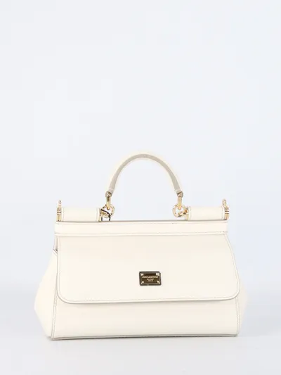 Dolce & Gabbana Sicily Tote In White