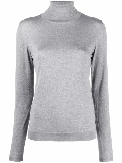 Brunello Cucinelli Roll Neck Jumper In Grau