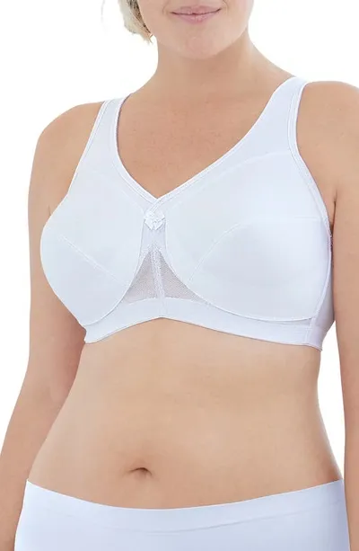 Glamorise Women's Full Figure Plus Size Magiclift Active Wirefree Support Bra 1005 In White