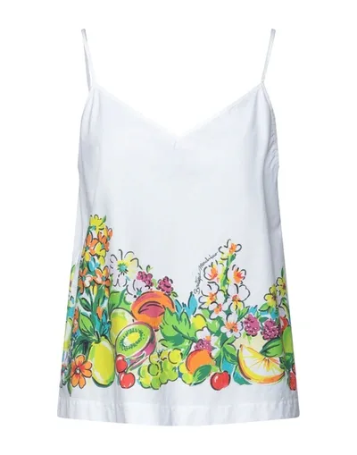 Boutique Moschino Printed Cotton-poplin Camisole In Multi