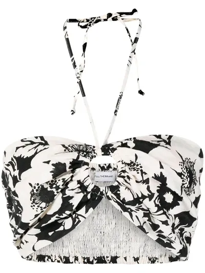 Faithfull The Brand Cyprus Caronia Floral-print Bralette Top In White